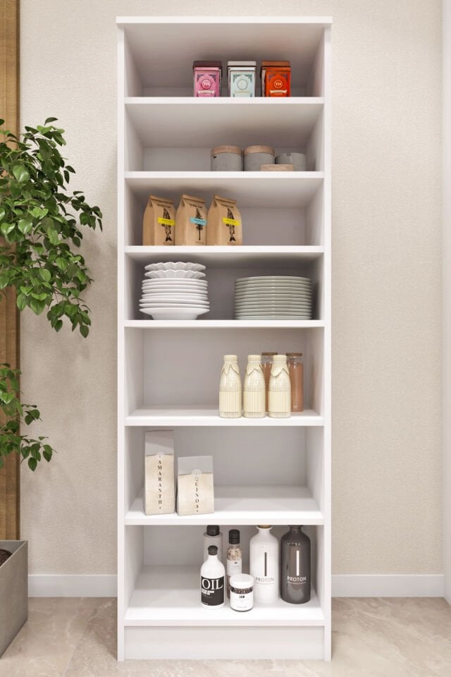 E53 Çok Amaçlı Dolap Mutfak Dolabı , Banyo Dolabı , Kiler Dolabı Beyaz