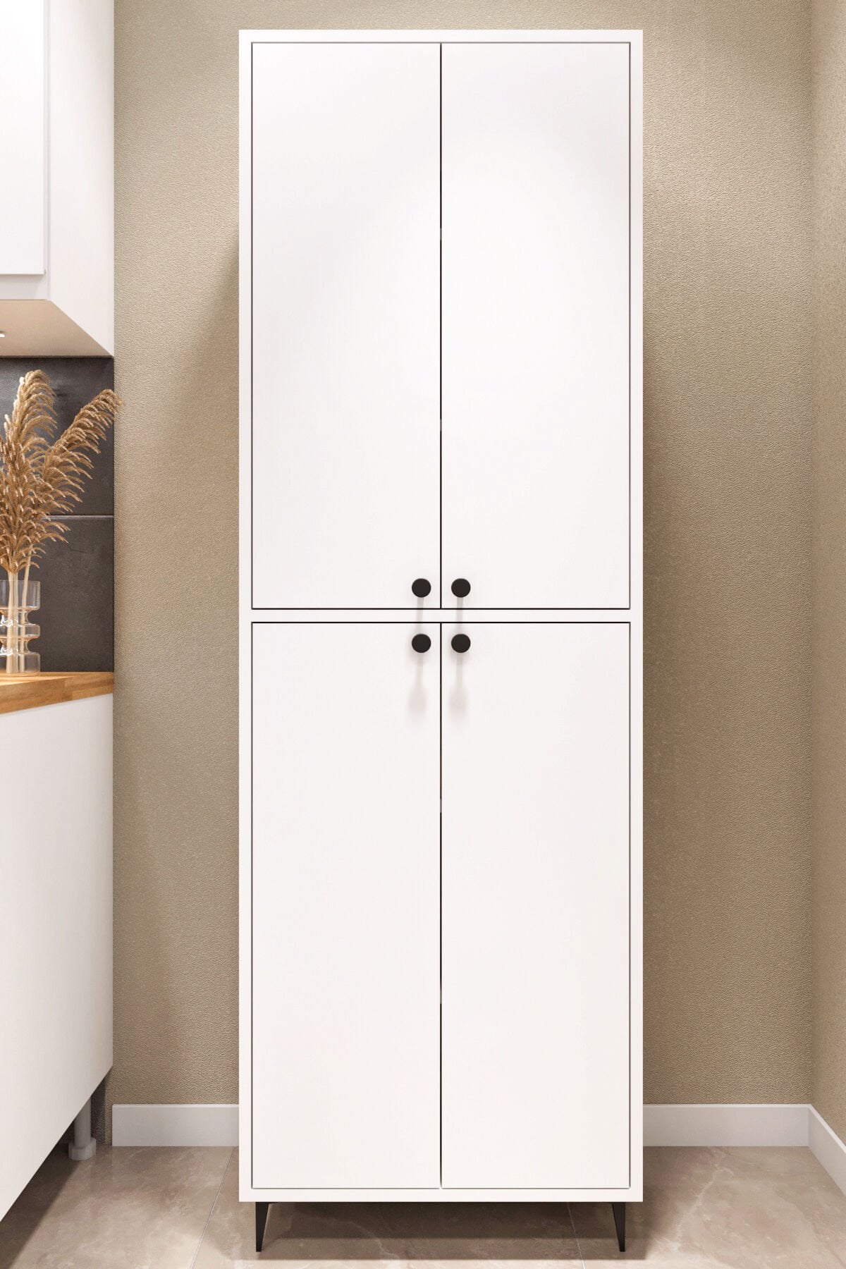 E51 Çok Amaçlı Dolap Mutfak Dolabı , Banyo Dolabı , Kiler Dolabı , Ayakkabılık Dolabı Beyaz