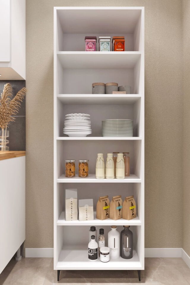 E51 Çok Amaçlı Dolap Mutfak Dolabı , Banyo Dolabı , Kiler Dolabı , Ayakkabılık Dolabı Beyaz