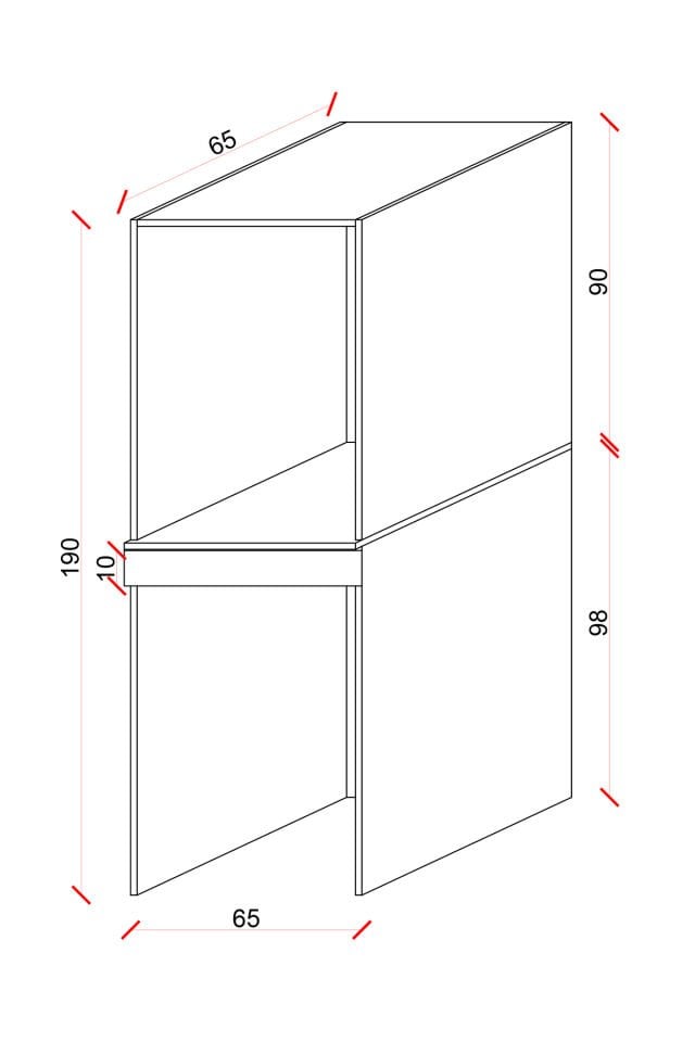 Esl0237 Çamaşır Makinesi ve Kurutma Makinesi Dolabı Beyaz