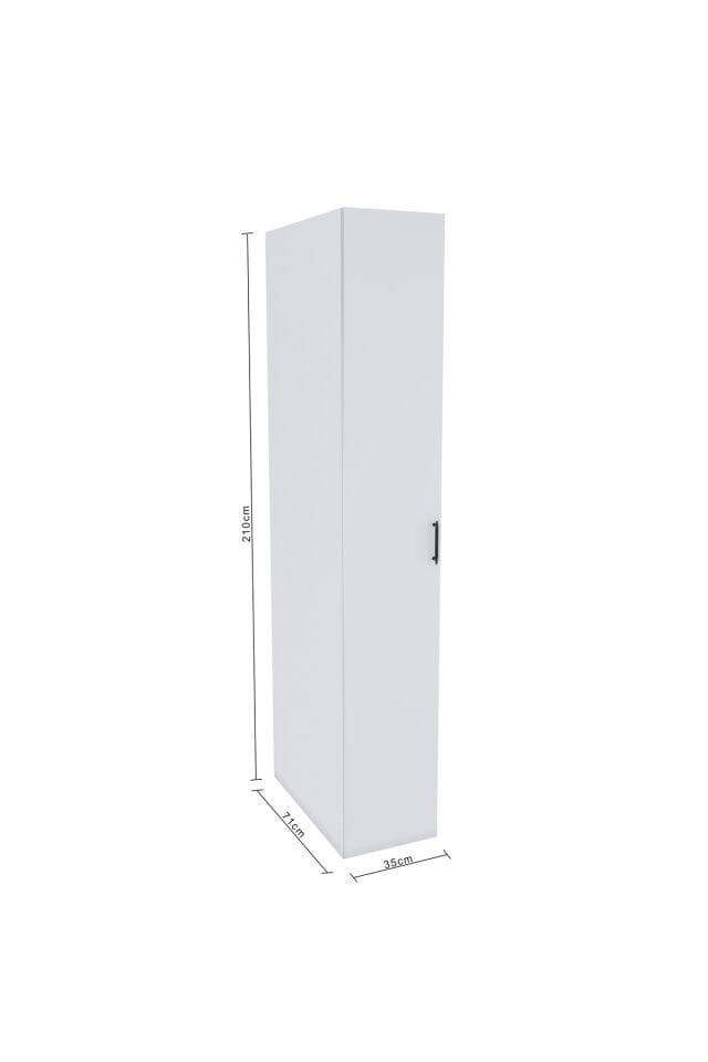 Esl0210 Dar Alanlar İçin Çok Amaçlı Banyo-Hol-Mutfak Dolabı Bol Raflı Beyaz