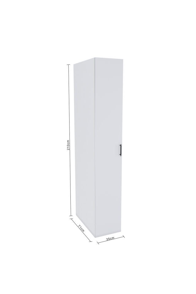 Esl0210 Dar Alanlar İçin Çok Amaçlı Banyo-Hol-Mutfak Dolabı Bol Raflı Beyaz