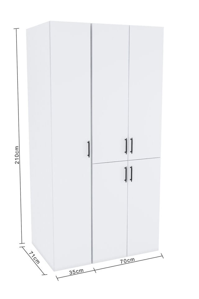 Esl0215 Çamaşır Makinesi ve Kurutma Makinesi Extra Boy Banyo Dolabı Beyaz