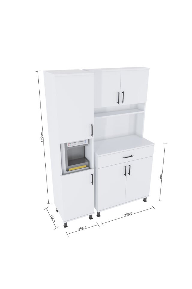 Esl0169 Çok Amaçlı Kahve Köşesi ve Sebil Dolabı Beyaz