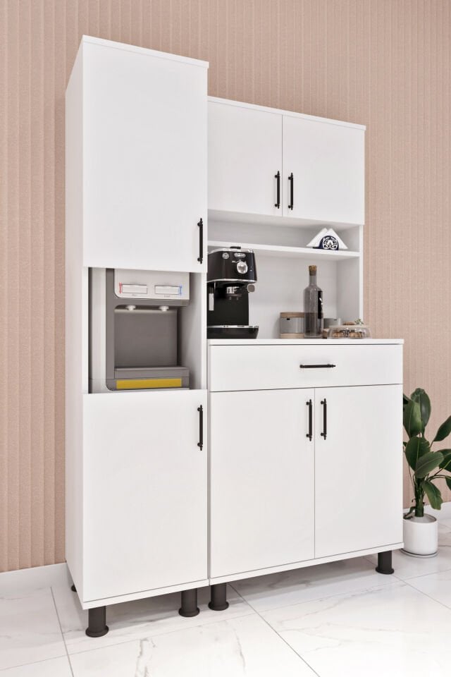 Esl0169 Çok Amaçlı Kahve Köşesi ve Sebil Dolabı Beyaz