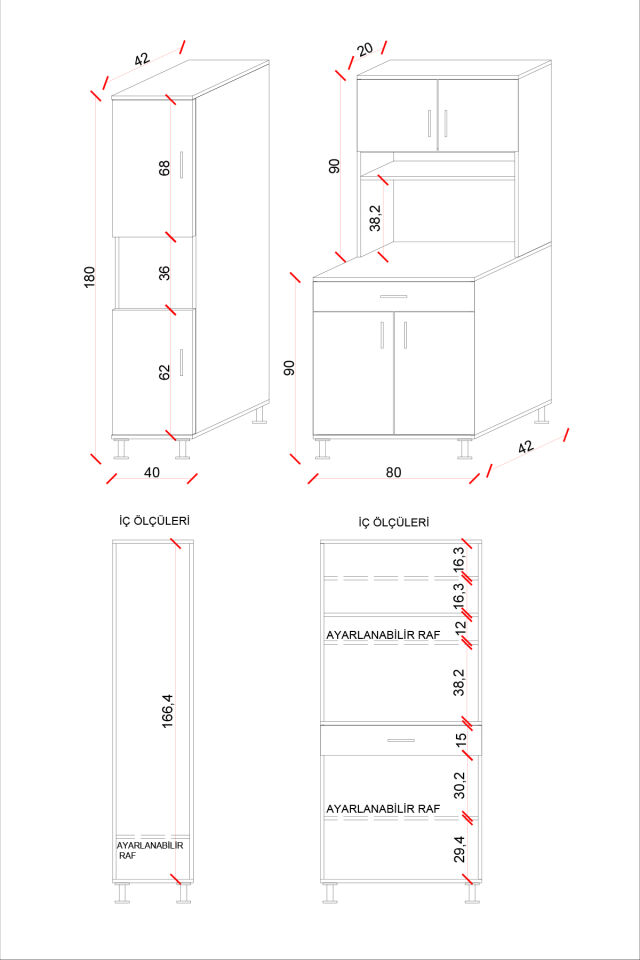 Esl0169 Çok Amaçlı Kahve Köşesi ve Sebil Dolabı Beyaz