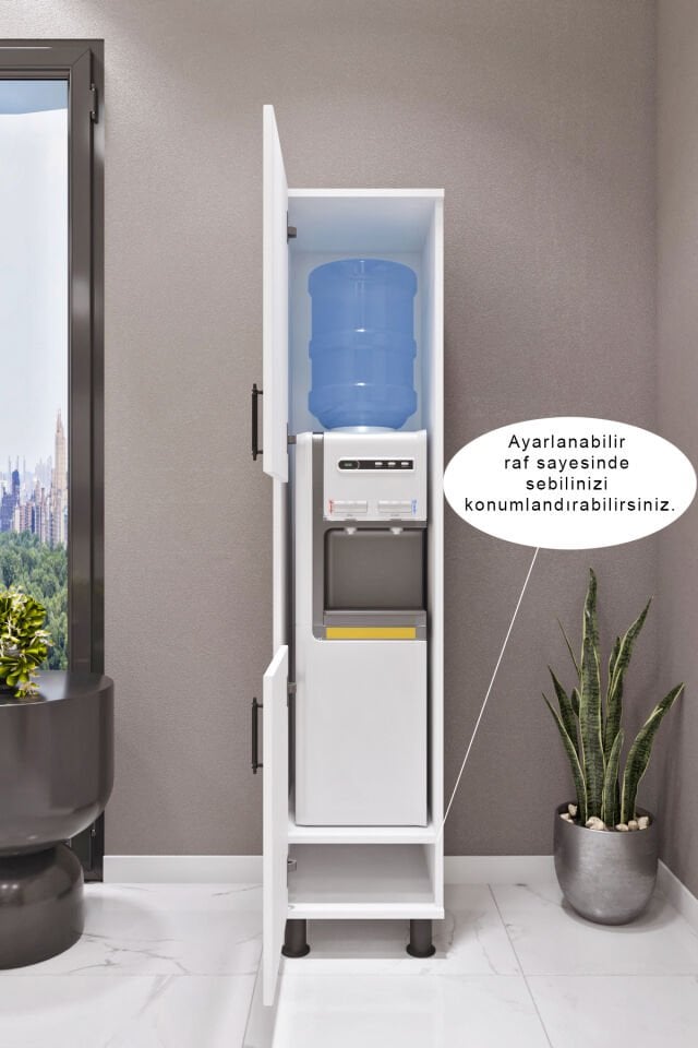 Esl0165 Çok Amaçlı Dolap Sebil Dolabı Mutfak Beyaz