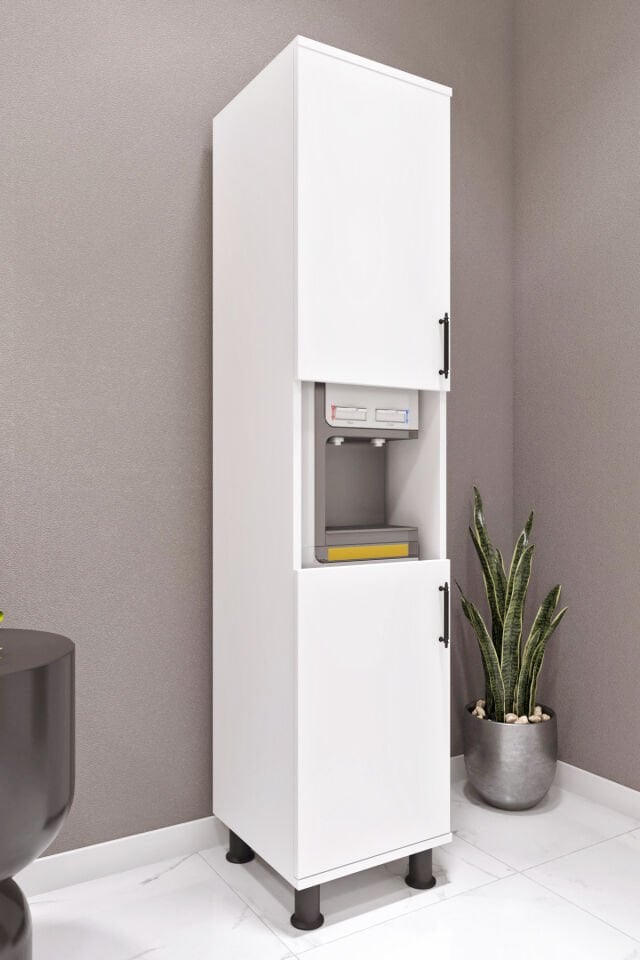 Esl0165 Çok Amaçlı Dolap Sebil Dolabı Mutfak Beyaz