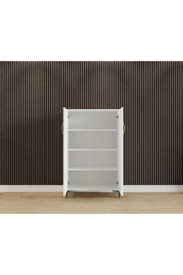 Esl 001 Çok Amaçlı Dolap Çift Kapaklı Dolap Ayakkabılık