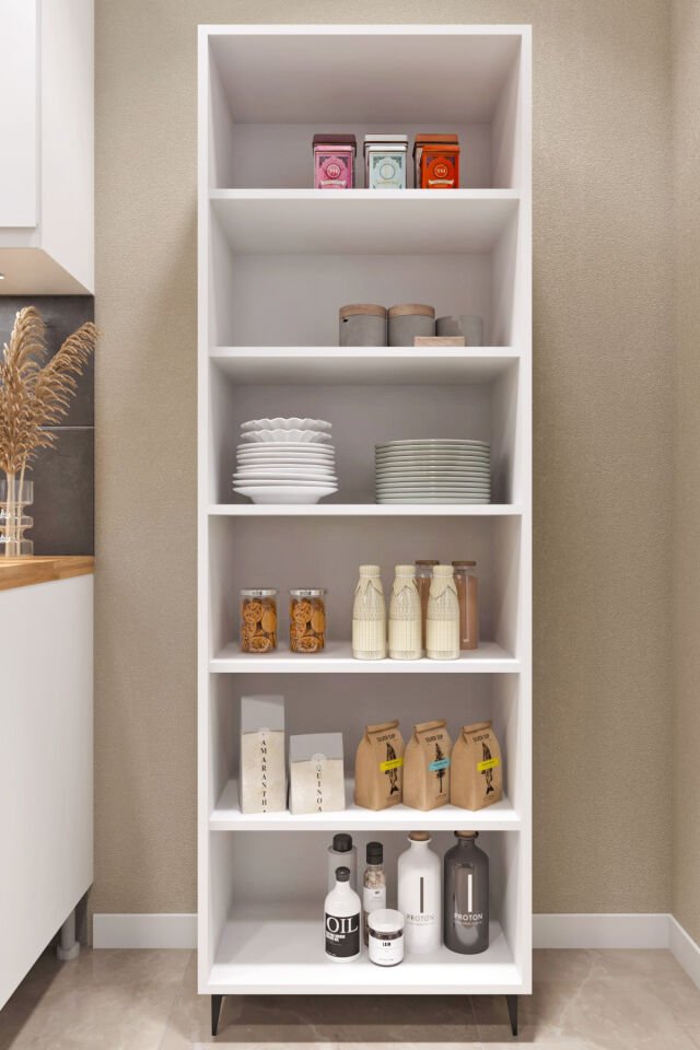 Ases E51 Çok Amaçlı Dolap Mutfak Dolabı , Banyo Dolabı , Kiler Dolabı , Ayakkabılık Dolabı Beyaz Beyaz