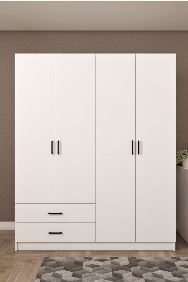 Ases HDF5358 Genç Odası Gardırop ve Çalışma Masası Hediyeli Beyaz - Safir Meşe Beyaz