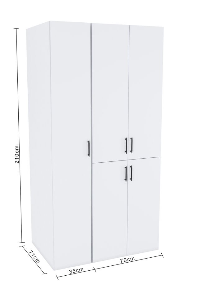 Esl0215 Çamaşır Makinesi ve Kurutma Makinesi Extra Boy Banyo Dolabı Beyaz Beyaz