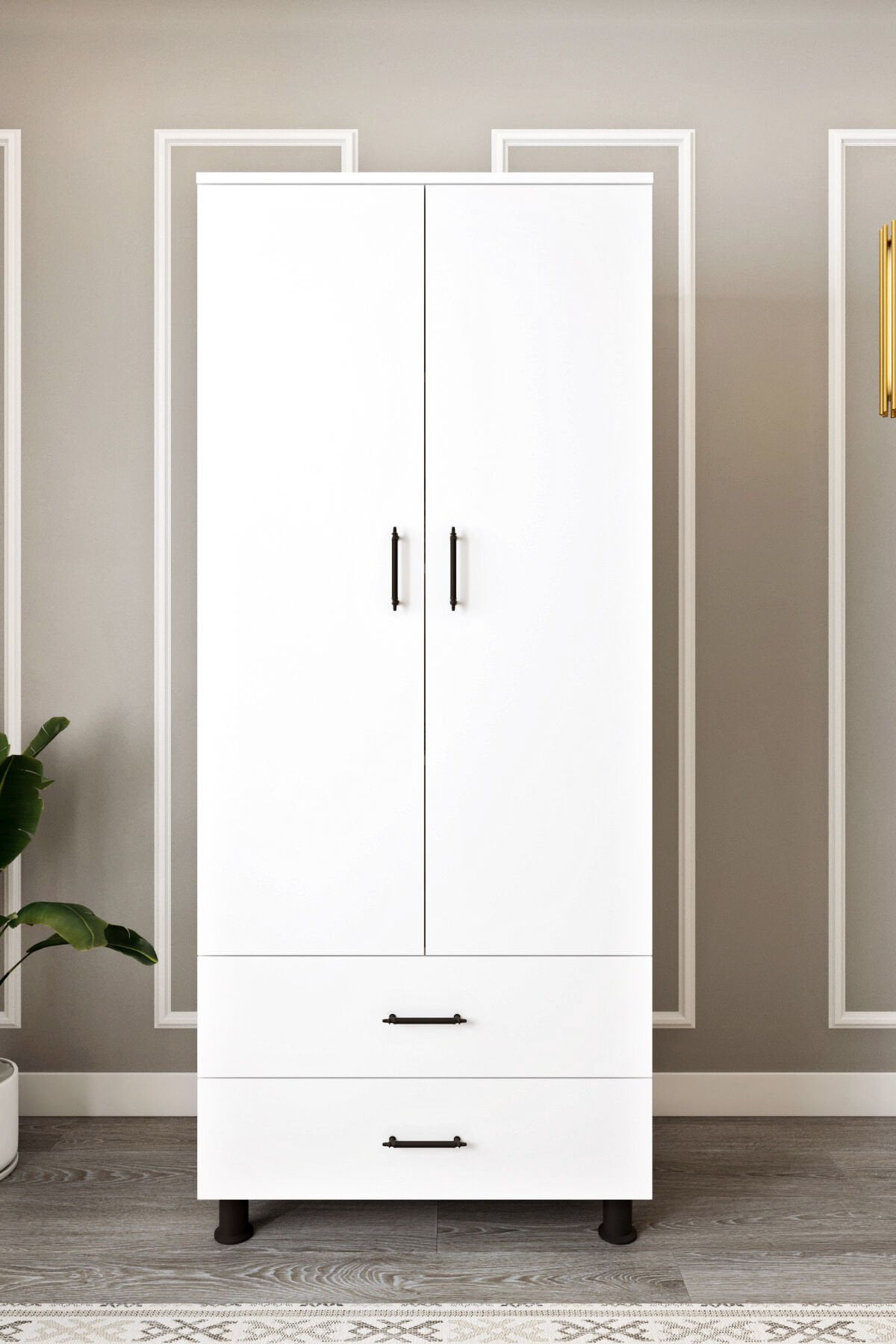 Ases Mobilya Asl6330 Çok Amaçlı Dolap 2 Kapaklı ve 2 Çekmeceli Dolap