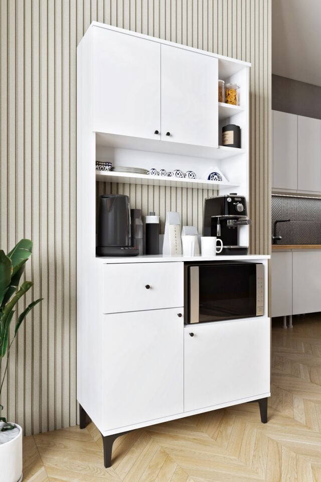 Ases ASL241 Kahve Köşesi Çok Amaçlı Dolap 1 Çekmece 4 Kapak Modern Tasarım