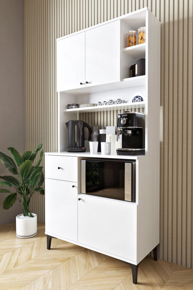 Ases ASL241 Kahve Köşesi Çok Amaçlı Dolap 1 Çekmece 4 Kapak Modern Tasarım
